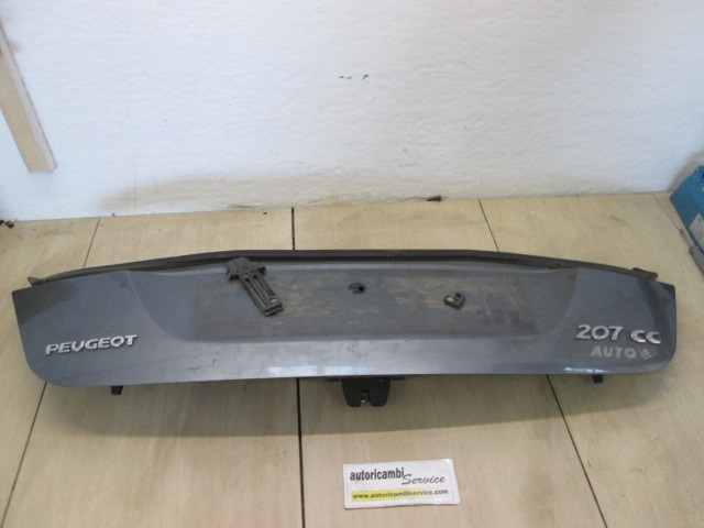 860688 MODANATURA COFANO POSTERIORE PARTE INFERIORE PEUGEOT 207 CC 1.6 B 88KW 5M 2P (2009) RICAMBIO USATO LEGGERMENTE DANNEGGIATA 